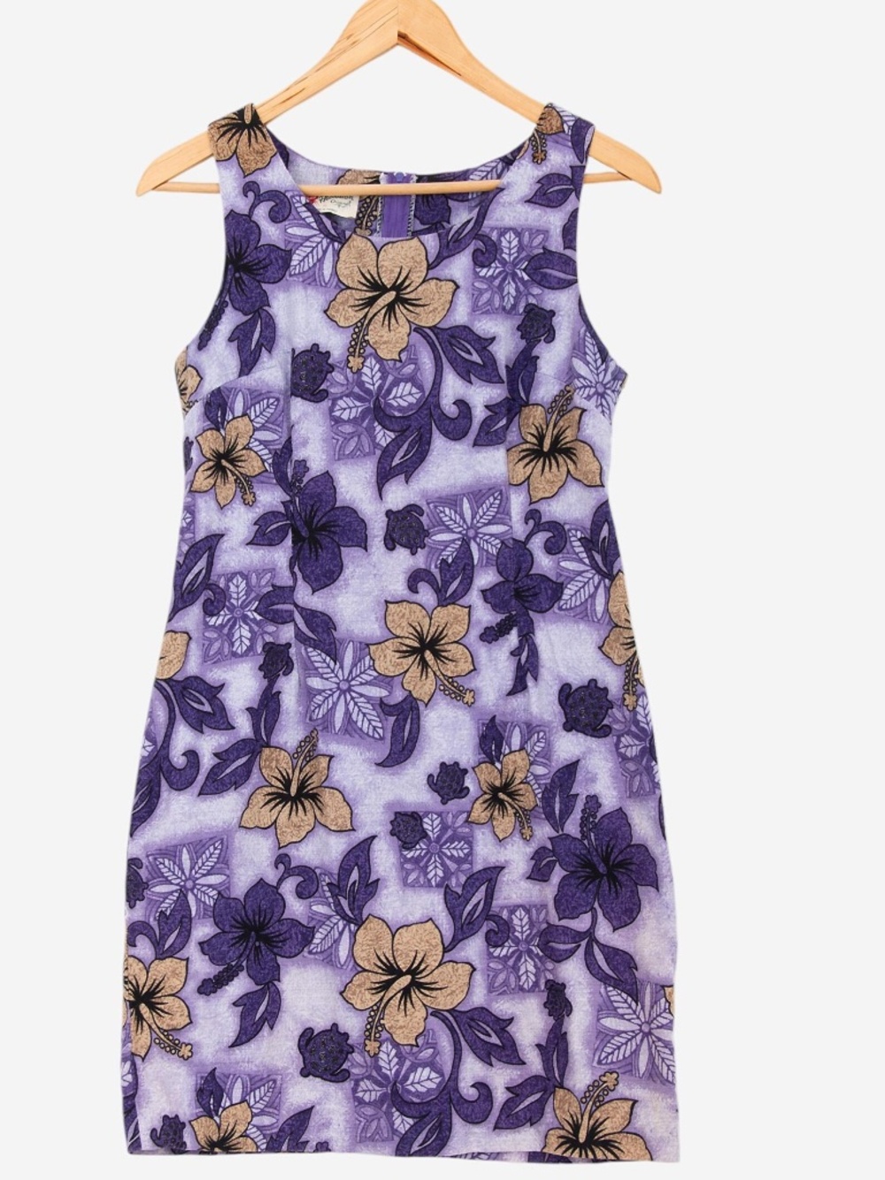 vintage 90s hilo hatties hawaiian flower summer tank dress size small